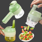 Kitch-n 4-in-1 Keukentool – Snijden, Hakken, Pureren & Reinigen Binnen enkele seconden