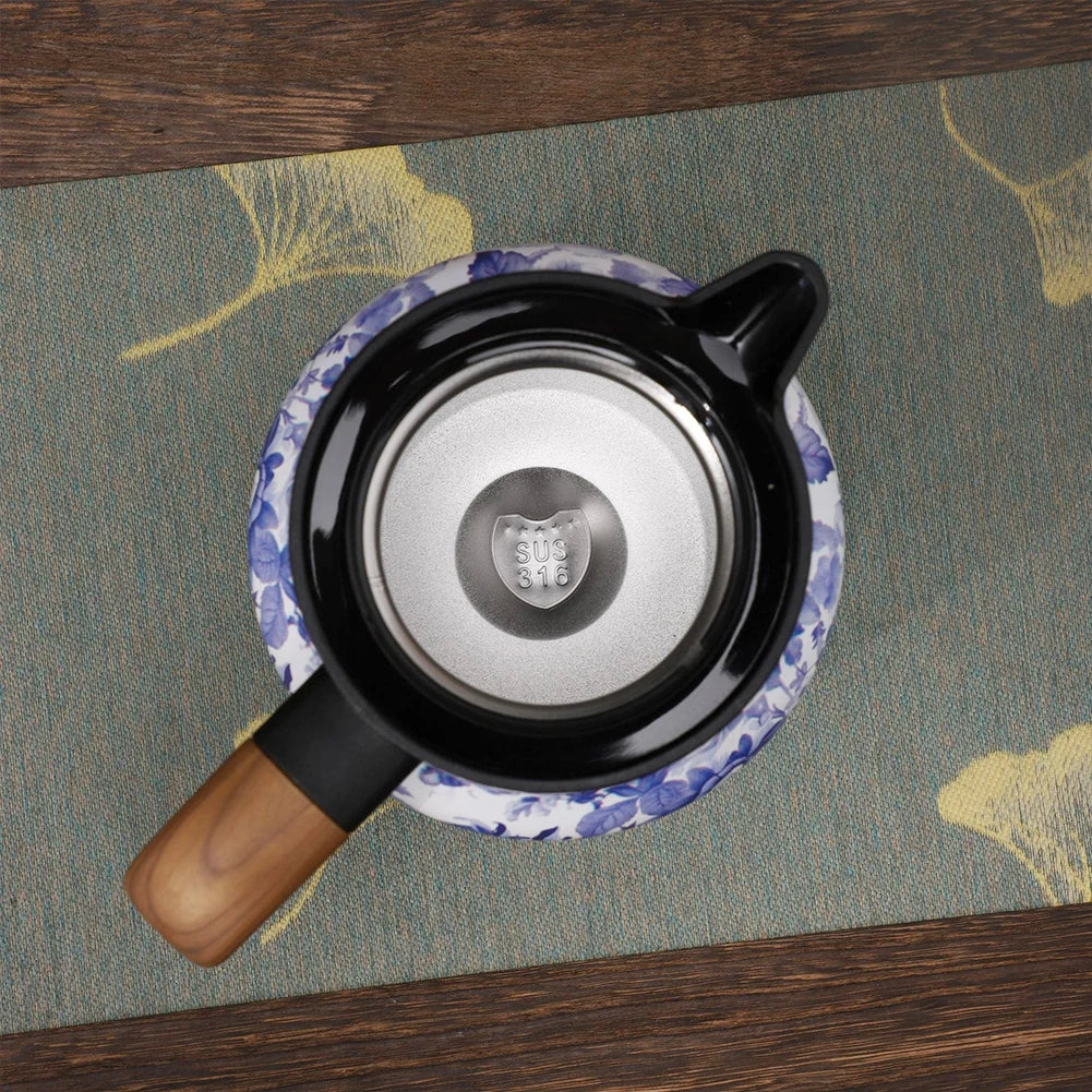 “Vintage Bloem 1000ml Thee Thermoskan met Filter – Roestvrijstaal”