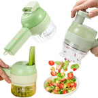 Kitch-n 4-in-1 Keukentool – Snijden, Hakken, Pureren & Reinigen Binnen enkele seconden