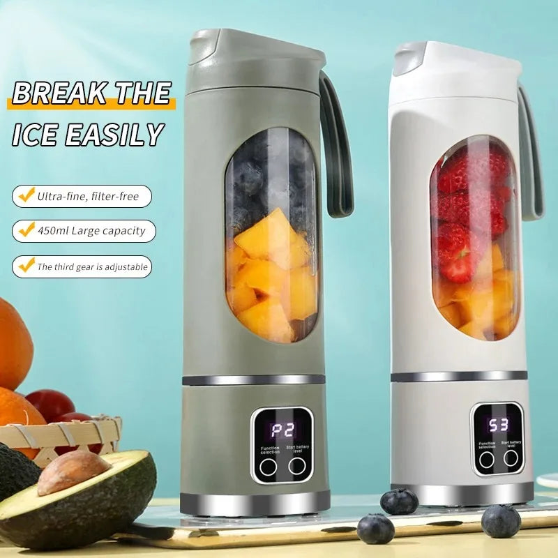 Portable Blender 450ml – Smoothies Altijd & Overal