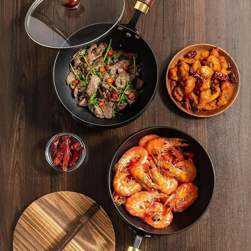 Premium Handgesmede Wokpan – Gezond Koken zonder Coating